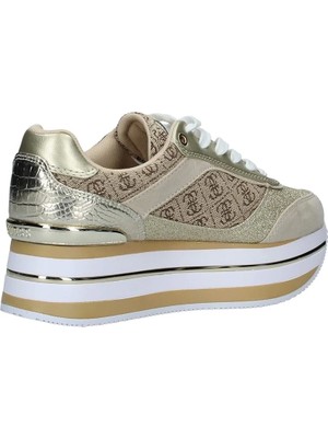 Guess Kadın Kalın Tabanlı Gold Logolu Sneaker