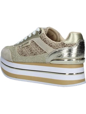 Guess Kadın Kalın Tabanlı Gold Logolu Sneaker