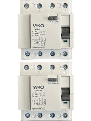 Viko 30MA 40A 4p Kaçak Akım Koruma Rölesi (2 Adet)