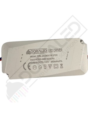 Dora Led 24-36X1W 350Ma 70-130V Power Led Driver IP20 Power Led Sürücü