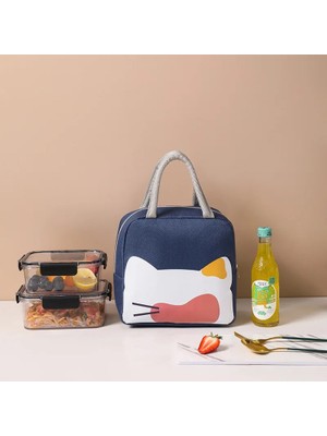 ZhuningShop3 Kırmızı Stil Taşınabilir Öğle Yemeği Çantası Yeni Termal Yalıtımlı Öğle Yemeği Kutusu Tote Soğutucu Çanta Bento Kılıfı Akşam Yemeği Konteyner Okul Gıda Saklama Poşetleri (Yurt Dışından)