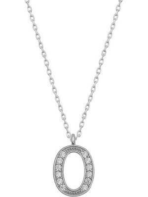 Serra Jewels Gümüş Rodyum O Harfi Kadın Kolye