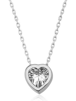 Serra Jewels Gümüş Kalp Bayan Kolye