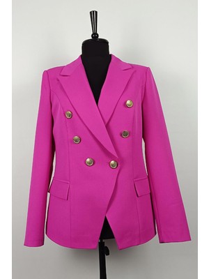 Duay Butik Blazer Ceket Fuşya C1002