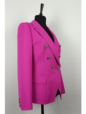 Duay Butik Blazer Ceket Fuşya C1002