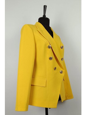 Duay Butik Blazer Ceket Sarı C1002