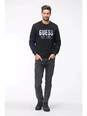 Guess Erkek Siyah Sweatshirt