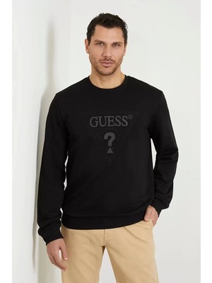 Guess Erkek Üçgen Logolu Sweatshirt