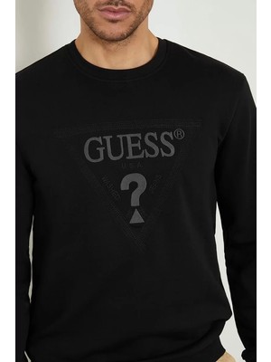 Guess Erkek Üçgen Logolu Sweatshirt