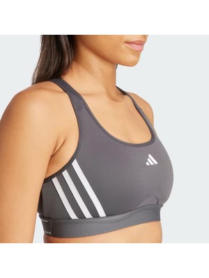 Adidas IU1708 Power Impact Train Medium-Support 3-Stripes Bra Siyah