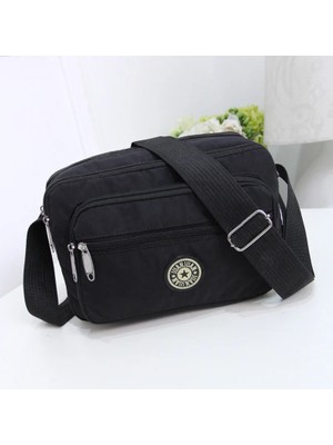 Qiuming Shop 4cm Multi Layer Messenger Korean Canvas Middle Aged Woman Crossbody Mother Nylon Oxford Shoudler Çanta (Yurt Dışından)