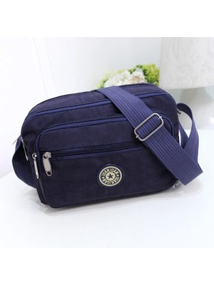 Qiuming Shop 4cm Multi Layer Messenger Korean Canvas Middle Aged Woman Crossbody Mother Nylon Oxford Shoudler Çanta (Yurt Dışından)