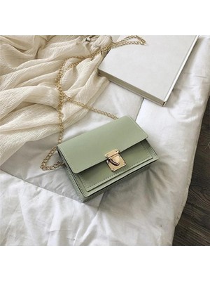 Qiuming Shop Küçük Kadın Crossbody Mini Pu Deri Omuz Messenger Kız Kadın Telefon Çanta (Yurt Dışından)