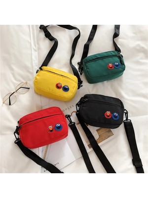 Qiuming Shop Naylon Çapraz Kadın Omuz Küçük Cep Telefonu Su Geçirmez Kız Crossbody Çanta (Yurt Dışından)