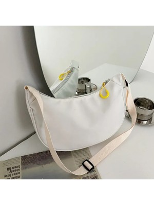 Qiuming Shop Naylon Kumaş Messenger Kadın Kore Dumpling Crossbody Koltukaltı Tek Omuz Çanta (Yurt Dışından)