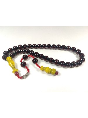 İskeçe Tesbih Mahmud Zeyzun Usta Eseri Sıkma Kehribar Sertifikalı 4275