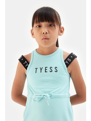 Tyess Kız Çocuk Mavi Elbise 23SS1TJ4926