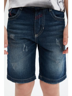 Bikkembergs  Erkek Çocuk Lacivert Jean Şort 23SS0BK1489