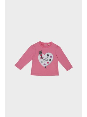 Gb Baby Layette  Kız Bebek Pembe T-Shirt 22FW0BG2527