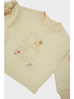 Gb Baby Layette Kız Bebek Bej Sweatshirt 23PFWBG2403