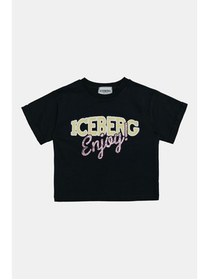 Iceberg  Kız Çocuk Siyah T-Shirt 23SSITS3158