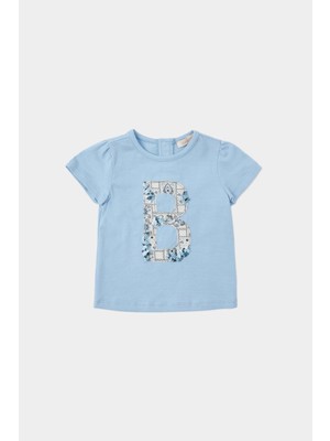 Gb Baby Layette  Kız Bebek Mavi Tshirt 23PSSBG2511