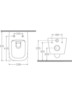 Isvea Vea Cubo Rimless Asma Klozet