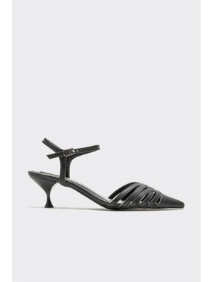 Elle Siyah Kadın Topuklu Ayakkabı