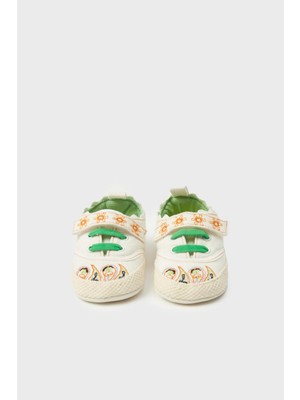 BG Baby Kız Bebek Desenli Patik Renkli Yumuşak Doku ile Konforlu ve Esnek Yapı