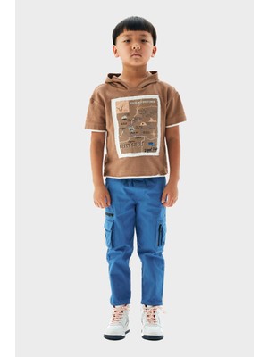 Nebbati Erkek Çocuk Kahve T-Shirt 23PFWNB3507