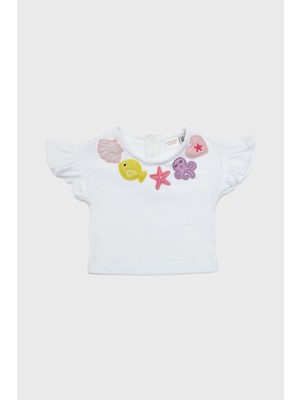 Layette  Kız Bebek Beyaz Tshirt 23SS0LT7512