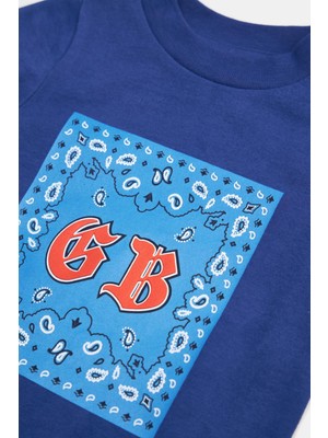 Gb Baby Layette  Erkek Bebek Mavi Tshirt 23PSSBG1507