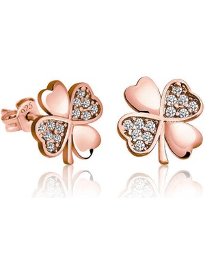 Serra Jewels Gümüş Yonca Kadın Küpe