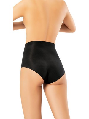 Secret Moda Dikişsiz Yüksek Bel Iz Yapmaz Toparlayıcı Kadın Slip Külot Göbek Saklayıcı Korse Siyah