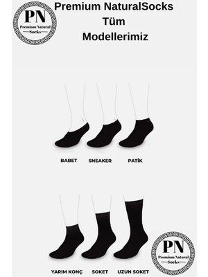 Premium Natural Socks Erkek-Bayan Bambu Lacivert Patik Çorap 6'Lı(Soft Yıkama)(Parfümlü)(Imalattan)