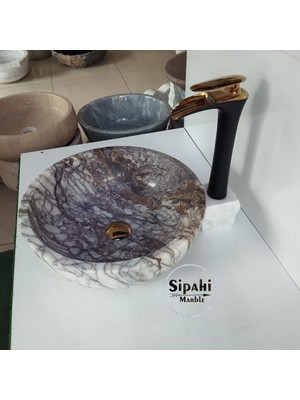 Sipahi Marble Leylak Mermer Çanak Lavabo