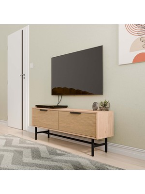 Mezza 4014 Blanco 138 cm (Metal Ayaklı) Tv Ünitesi Sepet Yunus