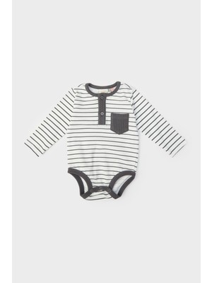 Layette Erkek Bebek Çizgili Body 23FW0LT8502