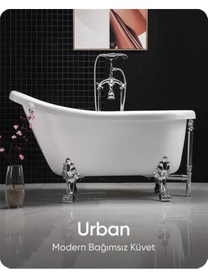 Bathson Urban Beyaz Bağımsız Küvet 172X80X81 cm