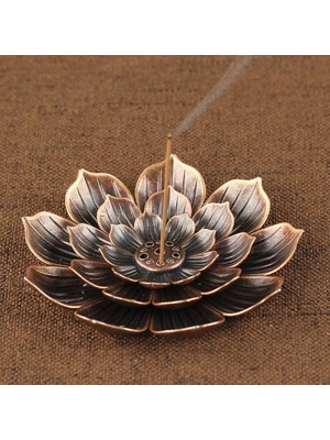 Zhuning Shop 1 Bir Stil T Üç Katmanlı Lotus Tütsü Brülör Çubuk Buhurdan Ayrılabilir Tutucu Bakhoor Metal Brülör Plakası Budist Tapınakları Brülör Dekorasyon (Yurt Dışından)