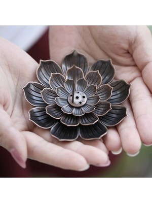 Zhuning Shop 1 Bir Stil T Üç Katmanlı Lotus Tütsü Brülör Çubuk Buhurdan Ayrılabilir Tutucu Bakhoor Metal Brülör Plakası Budist Tapınakları Brülör Dekorasyon (Yurt Dışından)