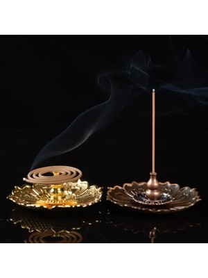 Zhuning Shop 1 D Stili Alaşım Tütsü Brülör Çubuk Tutucu Plaka Budizm Lotus Censer Nasturtium Sandal Ağacı Bobin Taban Tapınakları Yoga Stüdyoları Ev Dekorasyonu (Yurt Dışından)