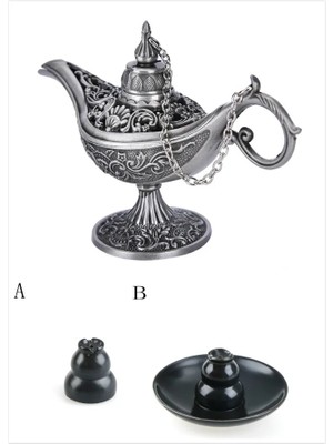 Zhuning Shop 1 Mor Tarzı 1pcs Antique Style Retro Vintage And Gothic Gift Tin Alloy Incense Burner For Children Home Decoration (Yurt Dışından)