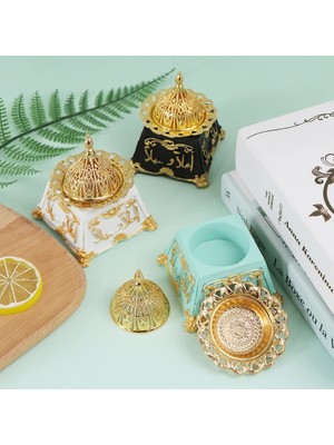 Zhuning Shop 1 Bk Stil1 Stili 1 Adet Klasik Retro Orta Doğu Arap Reçine Altın Metal Tütsü Brülör Kapak Aroma Soba Süsleme Ev Dekorasyon Süsler Dekor (Yurt Dışından)