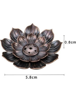 Zhuning Shop 1 1.5x1.5cm Tarzı Yeni 1 Adet Alaşım Tütsü Brülör Çubuk Tutucu Plaka Budizm Lotus Censer Bronz Nasturtium Tütsü Brülör (Yurt Dışından)