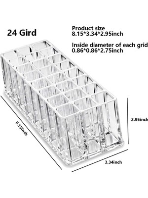 Silhouette Organizatör Akrilik Seyahat Parfüm Tutucu Güzellik Koku Tutucu 24 Uzay Temizle Uzun Organizasyon Konteyner Depolama (Yurt Dışından)