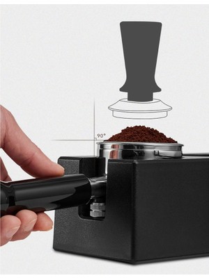 Gui Xulian 51MM-58MM Kahve Sabotaj Tutucu Filtre Standı Espresso Distribütörü Mat Raf Kahve Makinesi Aracı Aksesuarları Barista-Siyah (Yurt Dışından)