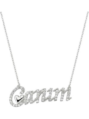 Aya Diamond Gümüş Canım Yazılı Bayan Kolye