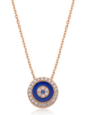 Aya Diamond ​gümüş Rose Nazar Bayan Kolye