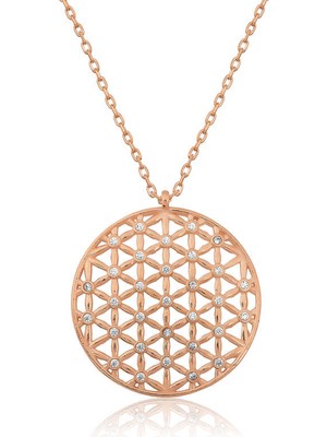 Aya Diamond ​​​gümüş Yaşam Çiçeği Kolye